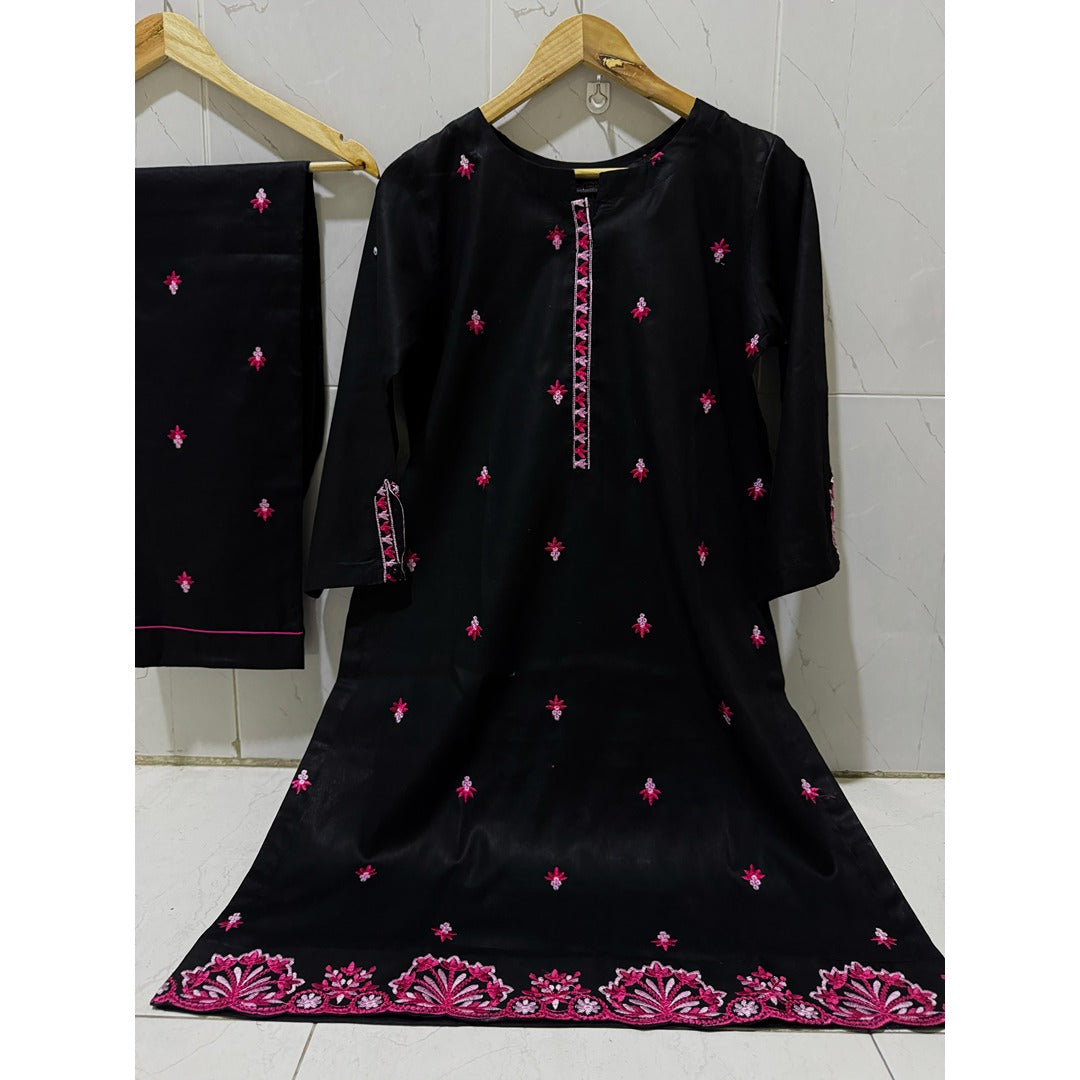 Cotton Embroidered 2-Piece Partywear Suit