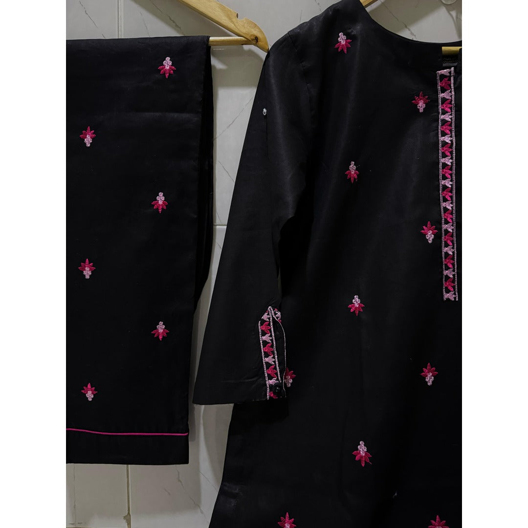 Cotton Embroidered 2-Piece Partywear Suit