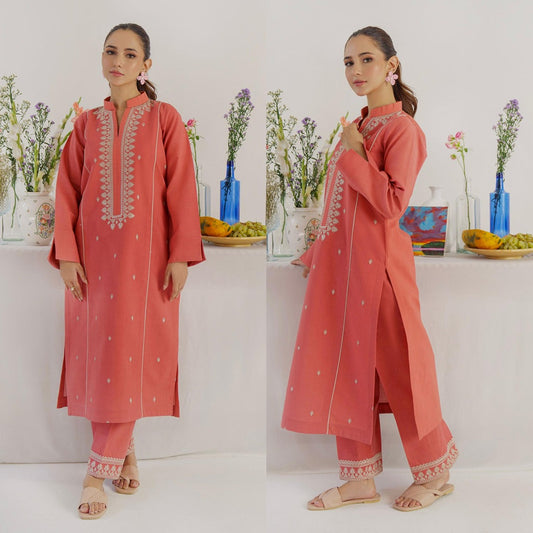 Embroidered Cotton Partywear 2-Piece