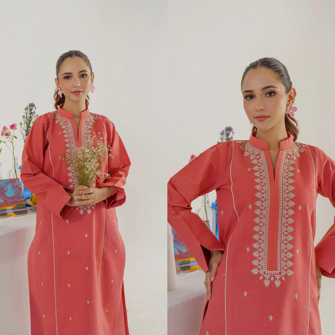 Embroidered Cotton Partywear 2-Piece