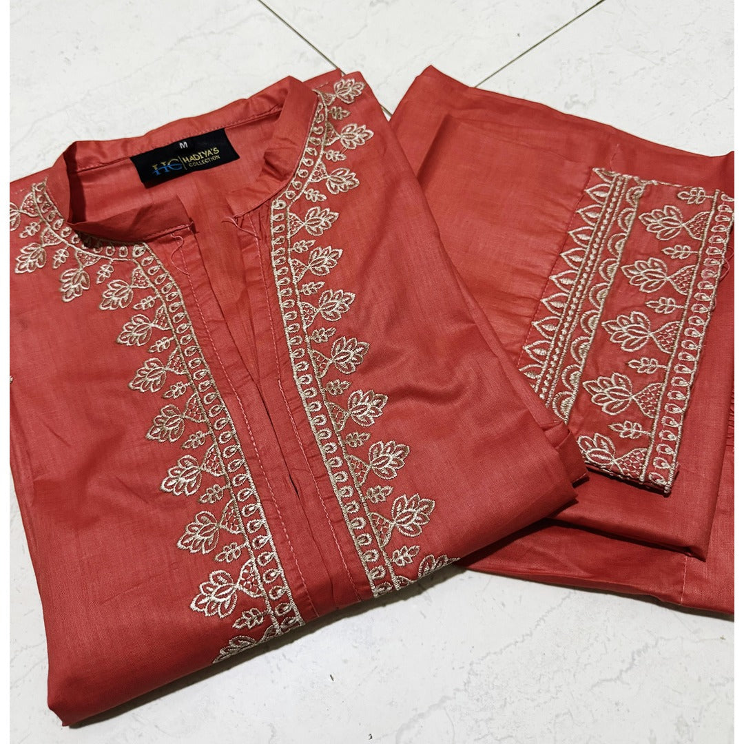 Embroidered Cotton Partywear 2-Piece