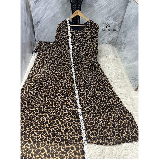 Elegant Chiffon Maxi with Matching Dupatta – New Arrival ✨