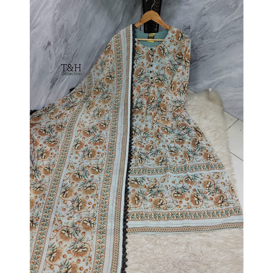 Elegant Chiffon Maxi with Matching Dupatta – New Arrival ✨
