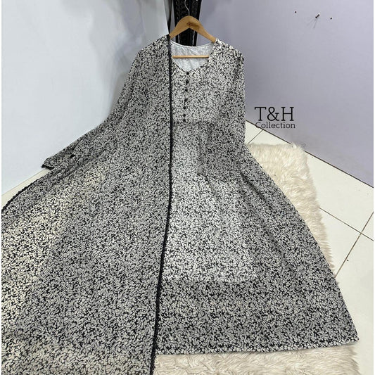Elegant Chiffon Maxi with Matching Dupatta – New Arrival ✨