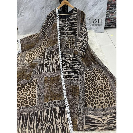 Elegant Chiffon Maxi with Matching Dupatta – New Arrival ✨