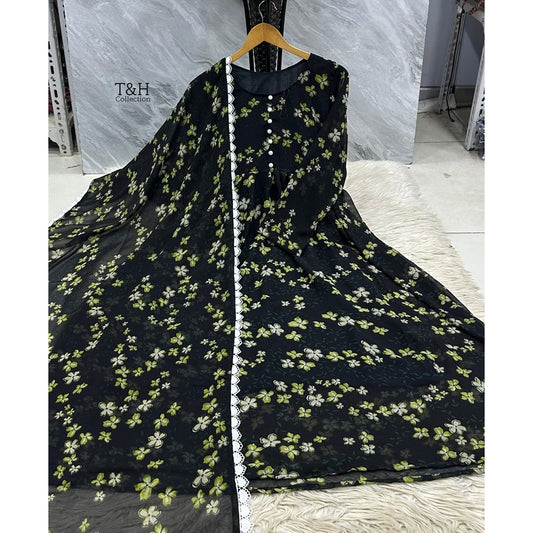 Elegant Chiffon Maxi with Matching Dupatta – New Arrival ✨