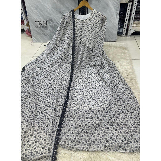Elegant Chiffon Maxi with Matching Dupatta – New Arrival ✨