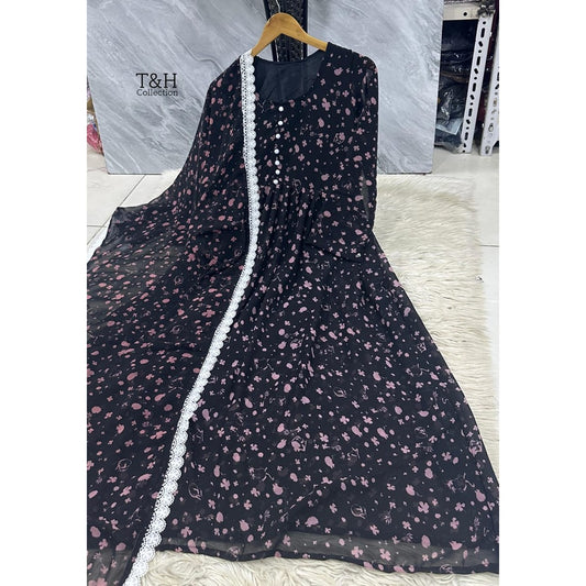 Elegant Chiffon Maxi with Matching Dupatta – New Arrival ✨