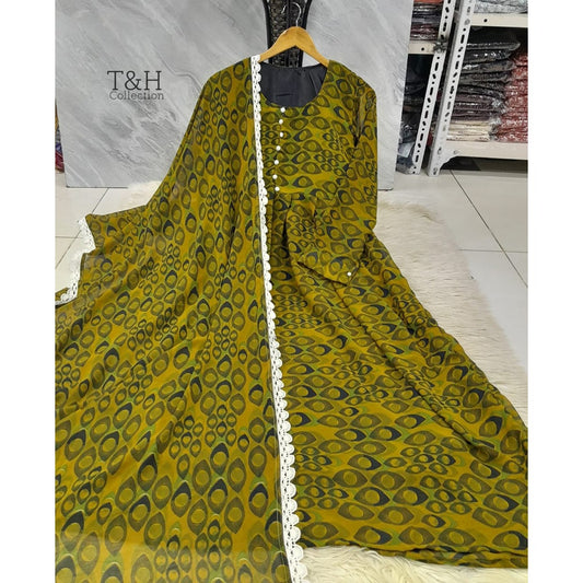Elegant Chiffon Maxi with Matching Dupatta – New Arrival ✨
