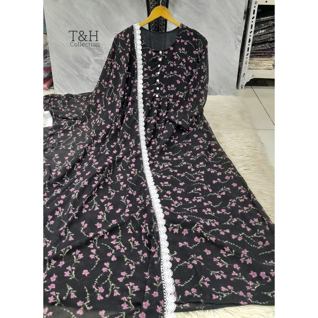 Elegant Chiffon Maxi with Matching Dupatta – New Arrival ✨