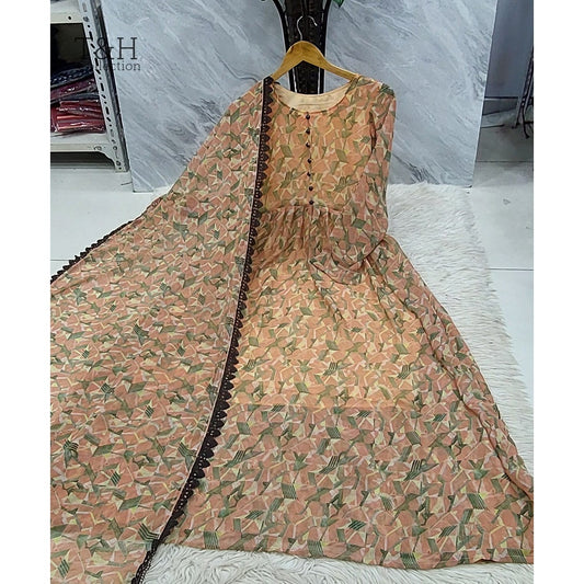Elegant Chiffon Maxi with Matching Dupatta – New Arrival ✨