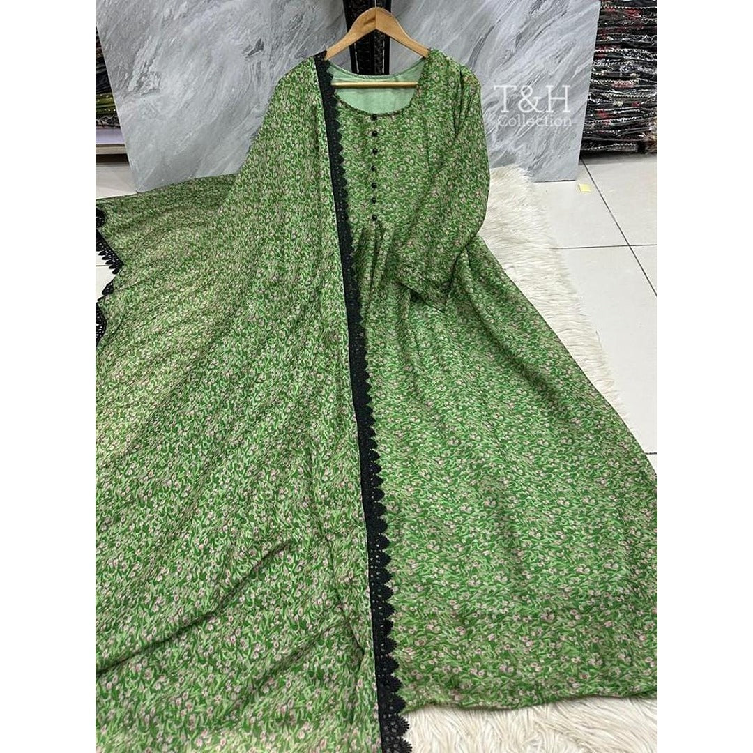 Elegant Chiffon Maxi with Matching Dupatta – New Arrival ✨
