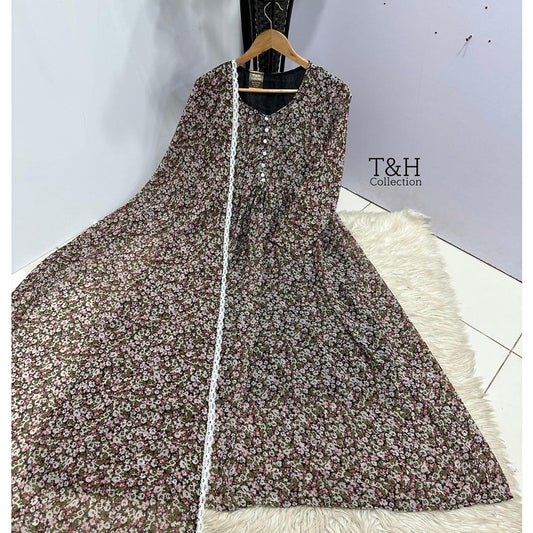 Elegant Chiffon Maxi with Matching Dupatta – New Arrival ✨
